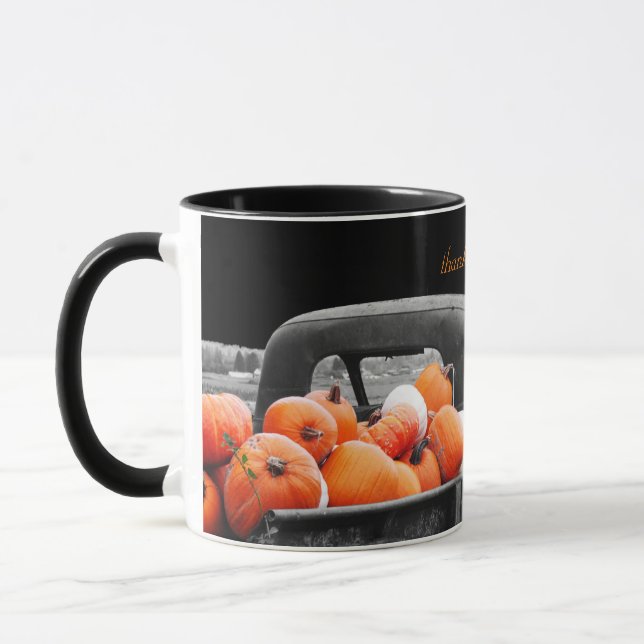 Thanksgiving Blessings Mug Black (Left)
