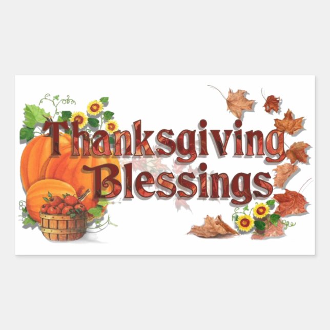 Thanksgiving Blessings Sticker (Front)