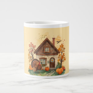 Thanksgiving Bliss and the Country Home Large Coffee Mug