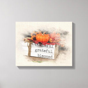 Thanksgiving Books Canvas Print