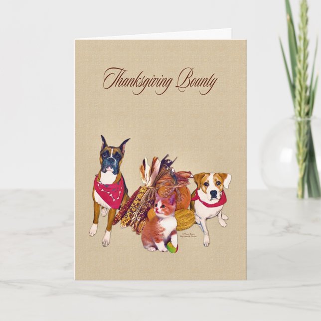 Thanksgiving Bounty Holiday Card (Front)