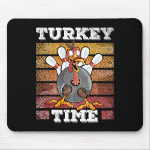 Thanksgiving Bowl Bowler Strike Pin Sport Turkey B Mouse Pad