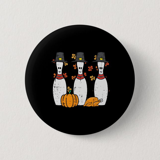 Thanksgiving Bowling Pins Funny Fall Bowler Men Wo (Front)