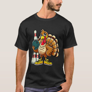 Thanksgiving Bowling Shirt Women Men Funny Turkey 