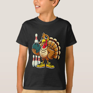 Thanksgiving Bowling Shirt Women Men Funny Turkey 