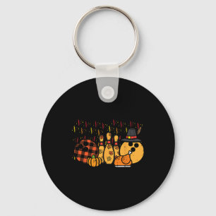 Thanksgiving Bowling Turkey Day Fall Men Women Kid Keychain