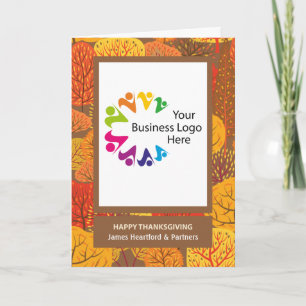 Thanksgiving Business Custom Photo and Name  Card