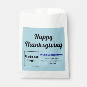 Thanksgiving Business Light Blue Background Favour Bag