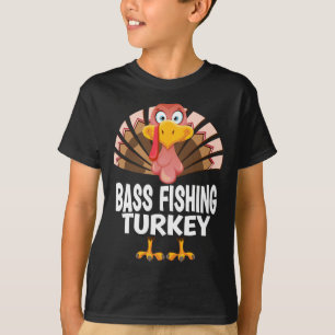Thanksgiving Byb Fishing Turkey Matching Pajama T-Shirt