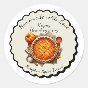 Thanksgiving Canada   Pumpkin Pie Delight  Classic Round Sticker