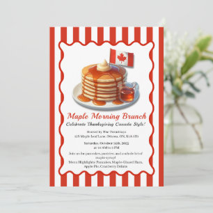 Thanksgiving Canada Style   Maple Morning Brunch Invitation