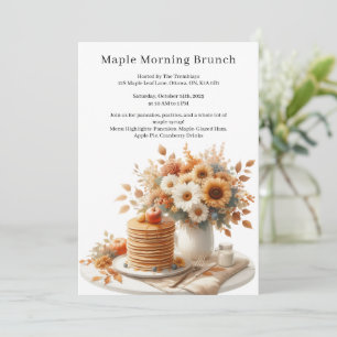 Thanksgiving Canada Style   Maple Morning Brunch Invitation