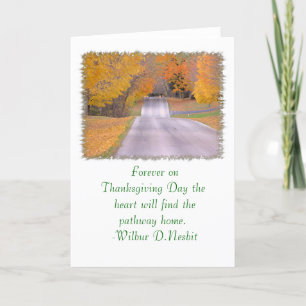 ...Thanksgiving Card, "Coming Home" Holiday Card