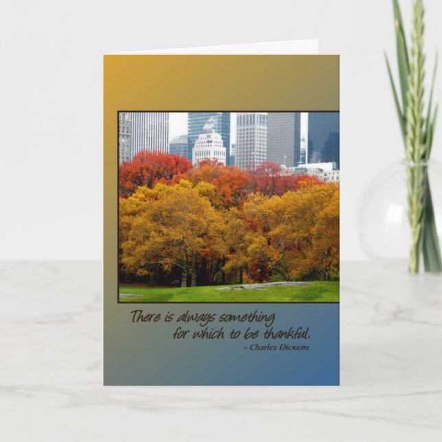 Thanksgiving card Fall Colours Central Park NY Big (Front)