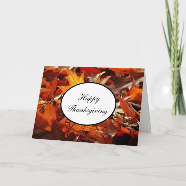 Thanksgiving Card Fall Leaves #2 (Front)