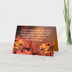 Thanksgiving card fall leaves Mother Earth Poem