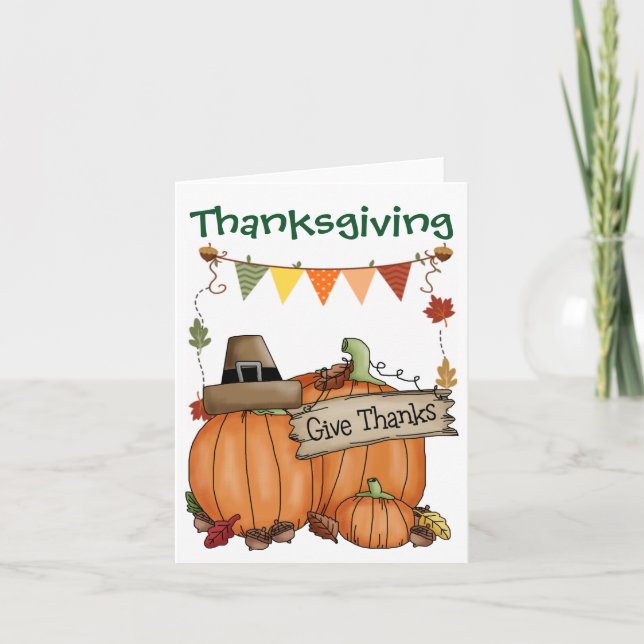 Thanksgiving Card - Giving Thanks (Front)