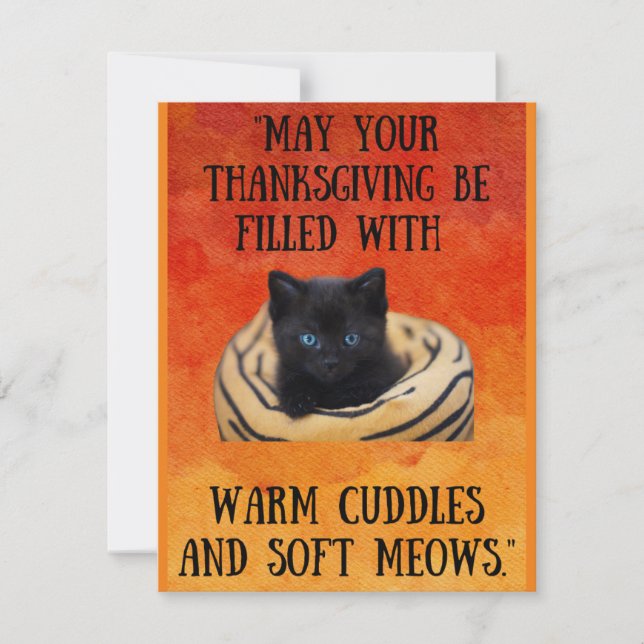 Thanksgiving card, gratitude and celebrate holiday card (Front)