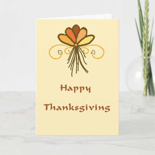 Thanksgiving Card in a Fall Design (Front)