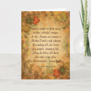 Thanksgiving card with beautiful poem