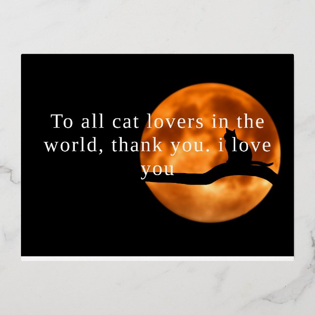 Thanksgiving Cards Cat Lovers in The World (Front)
