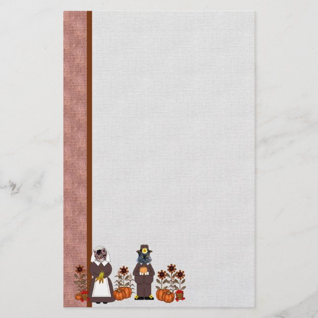 Thanksgiving Cats Stationery (Front)