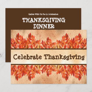 Thanksgiving Celebration Dinner Party Invitation