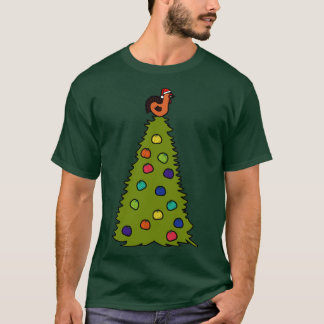 Thanksgiving Celebration Tree with Turkey Topper a T-Shirt