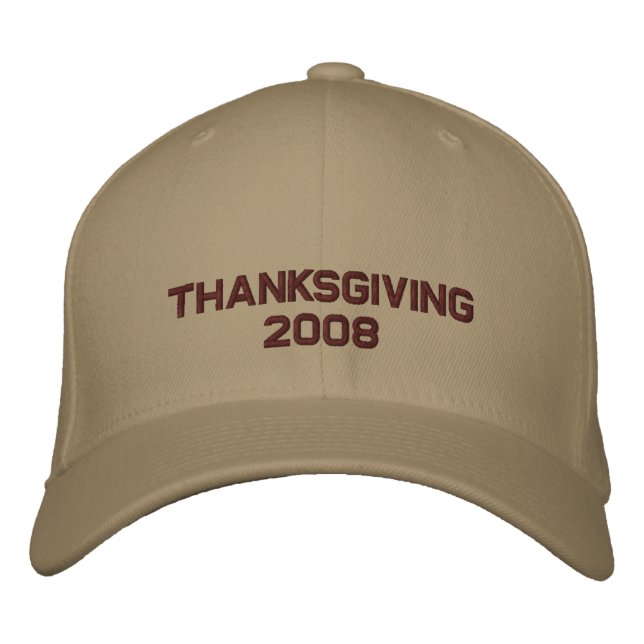 Thanksgiving Change to Current Year Embroidered Hat (Front)