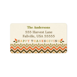 Thanksgiving Chevron Address Labels