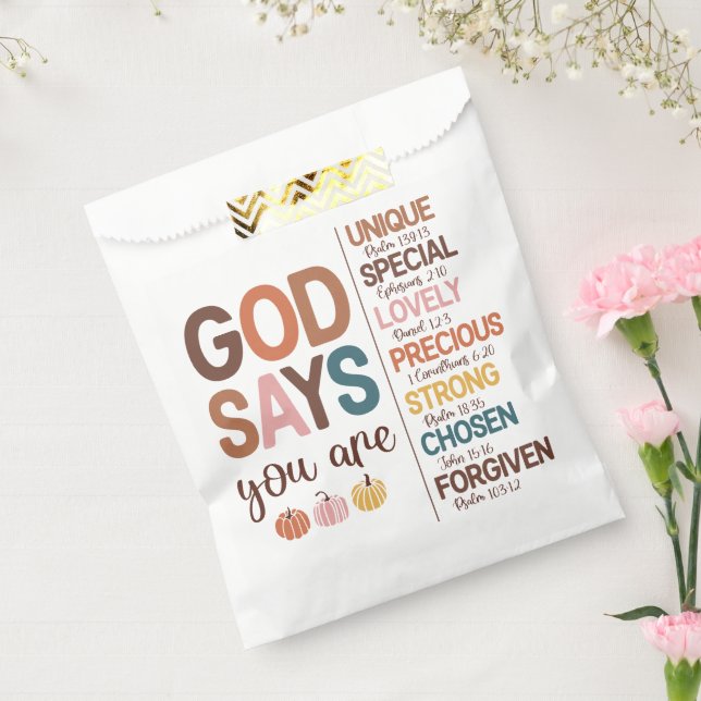 Thanksgiving Christian Quote  Favour Bag (Sealed)