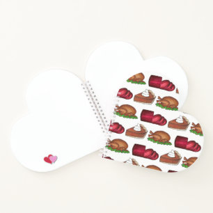 Thanksgiving Christmas Dinner Turkey Cranberry Pie Notebook