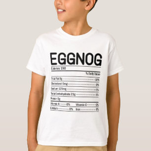 Thanksgiving Christmas Food Facts Eggnog Nutrition T-Shirt