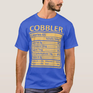 Thanksgiving Christmas Funny Cobbler Nutrition Fac T-Shirt