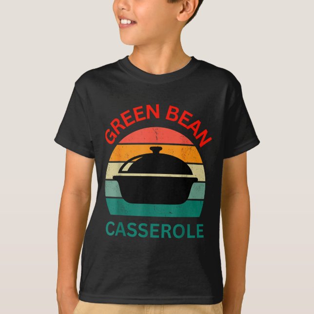 Thanksgiving Christmas Funny Green Bean Cerole Des T-Shirt (Front)
