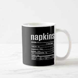 Thanksgiving Christmas Napkins Nutrition Fact Coffee Mug
