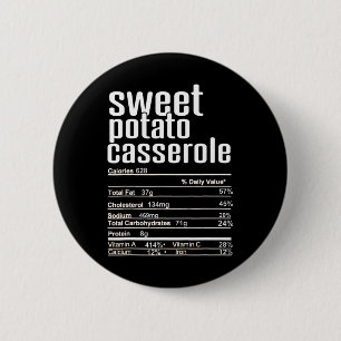 Thanksgiving Christmas Sweet Potato Cerole Nutriti 2 Inch Round Button