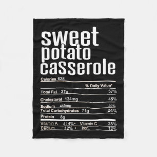 Thanksgiving Christmas Sweet Potato Cerole Nutriti Fleece Blanket