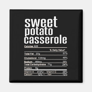 Thanksgiving Christmas Sweet Potato Cerole Nutriti Magnet