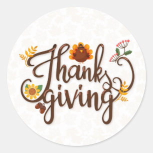 Thanksgiving  classic round sticker
