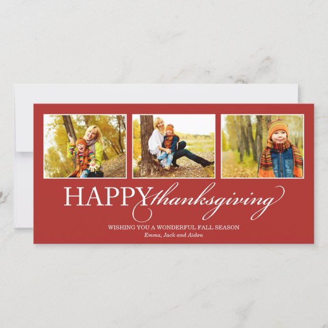 THANKSGIVING COLLAGE | CARTE PHOTO de vacances (Devant)