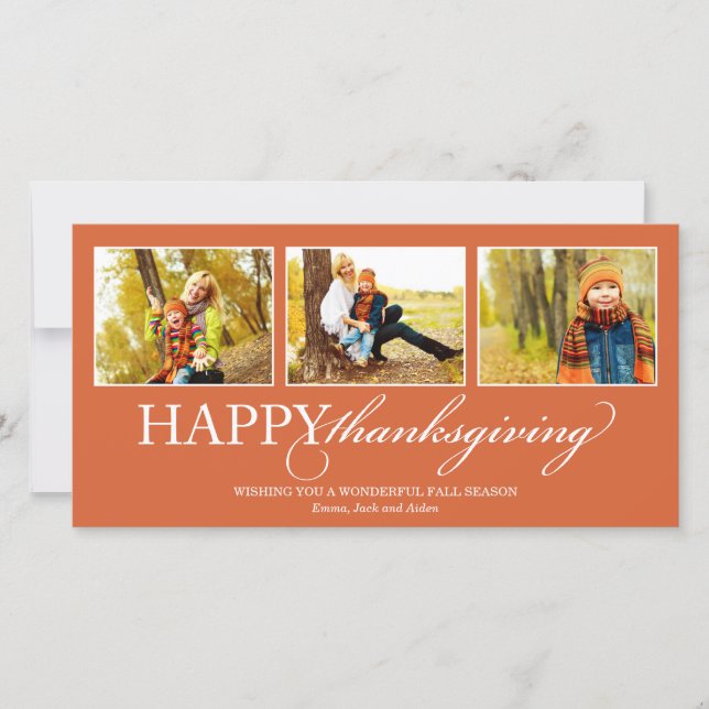 THANKSGIVING COLLAGE | HOLIDAY PHOTO CARD (Front)