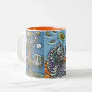 THANKSGIVING COLLECTION 3 TURKEY ILLUSTRATIONS MUG