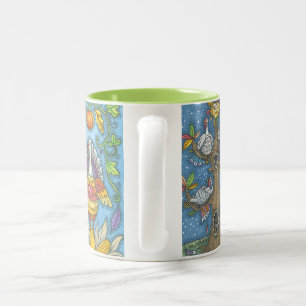 THANKSGIVING COLLECTION 3 TURKEY ILLUSTRATIONS MUG