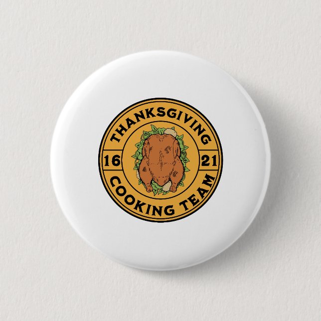 Thanksgiving - Cooking team 2 Inch Round Button (Front)