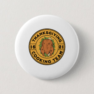 Thanksgiving - Cooking team 2 Inch Round Button