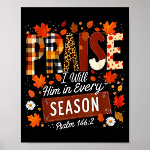 Thanksgiving Coquette Give Thanks To The Lord Fall Poster