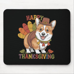 Thanksgiving Corgi Dog Turkey Mouse Pad