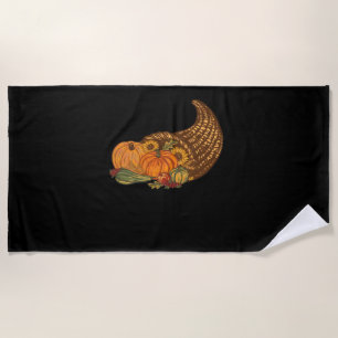 Thanksgiving Cornucopia Classic T-Shirt Beach Towel