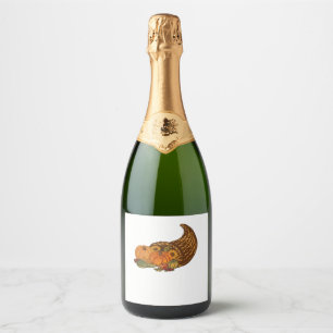 Thanksgiving Cornucopia Classic T-Shirt Sparkling Wine Label